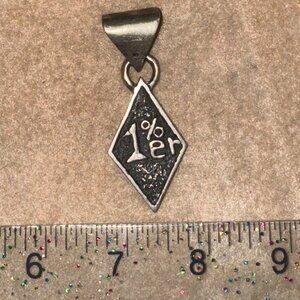 1% Er Motorcycle Sterling Silver Pendant